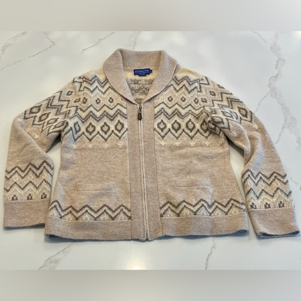 Pendleton Alpaca Wool Blend Aztec Southwestern Zi… - image 3